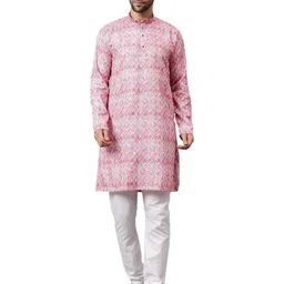 HAZEL CLOTHING Men Geometric Printed Kurta-picture-28