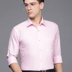 Raymond Solid Slim Fit Pure Cotton Formal Shirt-image-77