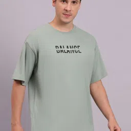 STICHRICH Men Typography Printed Drop-Shoulder Sleeves Bio Finish T-shirt image 2