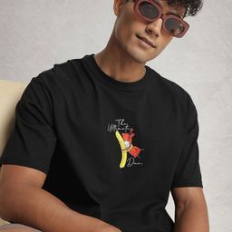 WROGN Drop-Shoulder Sleeves Pure Cotton Oversized T-shirt-picture-33