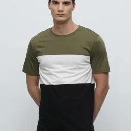 SELECTED HOMME Multicolor Slim Fit Crew T-Shirt-image-5