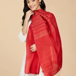 Fabindia Red Striped Stole image 2