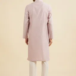 Manyavar Ethnic Motifs Woven Design Mandarin Collar Thread Work Kurta With Trousers image 2