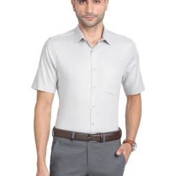 Turtle Grey Regular Fit Checks Shirts-picture-3