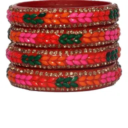 Chura king Set Of 4 Stone-Studded Bangles-picture-25