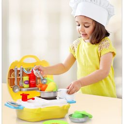 Babyhug Chef's Home Kitchen Suitcase Playset - 28 Pieces-image-5