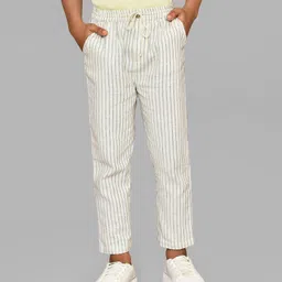 Mi Arcus 100% Cotton Striped Pant - Cream-image-96