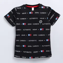 Ginie Boys All Over Typography Printed Breathable Tshirt-picture-19