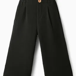 OLLINGTON ST. Woven Half Sleeves Top & Waffle Pant with Floral Print - Multicolor & Black image 4