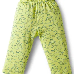 Doodle Poodle Single Jersey Knit Full Sleeves Night Suit With Dino Print - Green image 5