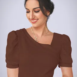 Dream Beauty Fashion Women V-Neck Puff Sleeve Top-picture-27