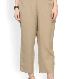 Varanga Beige Ankle Length Pants-picture-8