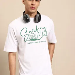 United Colors of Benetton Typography Printed Drop-Shoulder Sleeves T-shirt-picture-40