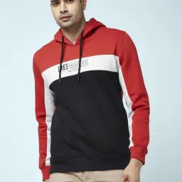 Byford by Pantaloons Multi Regular Fit Colour Block Hooded Sweatshirt image 1