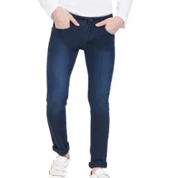 Duke Navy Lightly Washed Jeans-image-82