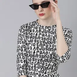 showoffff SHOWOFF White & Black Graphic Print Co-Ord Set image 1