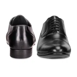 Teakwood Leathers Men's Black Oxford Shoes image 5