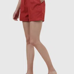 Fabindia Red Cotton Shorts image 1