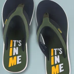 Sparx Men's Olive Flip Flops image 1