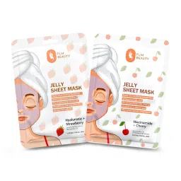 FLM Beauty Hyaluronic Acid & Strawberry And Niacinamide & Jelly Sheet Mask - Pack of 2 image 1