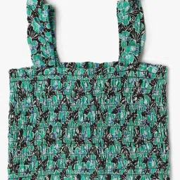 GAP Girls Green Cotton Floral Top-image-67