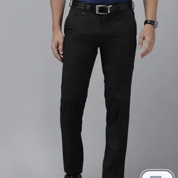 Van Heusen Men Checked Slim Fit Formal Trousers image 1