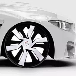 Auto Pearl idSlvBK22 R14 Press Type Wheel Hubcap with Retention Ring 35.56 cm (14 Inch) for Ford Figo (Pack of 4 Pcs) image 3