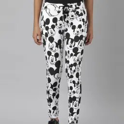 showoffff SHOWOFF White Printed Mid Rise Trackpants image 1