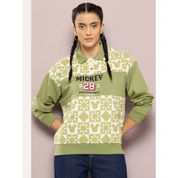 Kook N Keech Disney Mickey Mouse Printed Polo Sweatshirt image 1