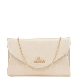 Lavie Charmy Gold Solid Envelope Clutch image 1