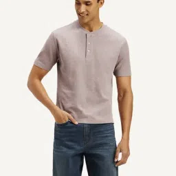 Levi's Purple Cotton Slim Fit Henley T-Shirt-picture-11