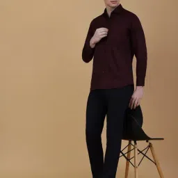 JB Studio Black Cotton Slim Fit Trousers image 4