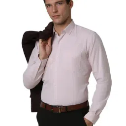 Peter England Pink Regular Fit Shirt-picture-25