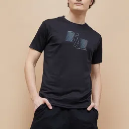 Fame Forever By Lifestyle Black Regular Fit Printed T-Shirt image 1
