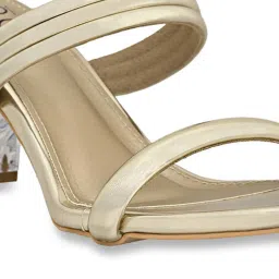 Jove Women's Gold Casual Sandals image 4