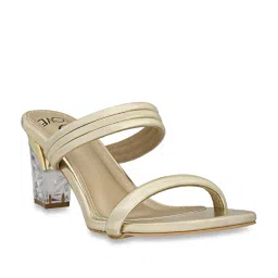 Jove Women's Gold Casual Sandals image 2