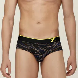 XYXX Black & Yellow Printed Briefs image 1