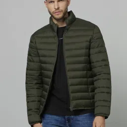 celio celio* Olive Regular Fit Quilted Jacket image 1