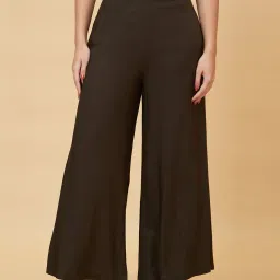 Globus Olive Flared Fit High Rise Trousers image 1