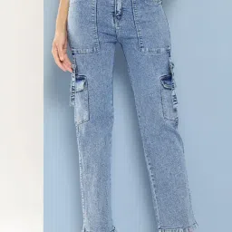 Aarika Girls Blue Solid Jeans-image-40