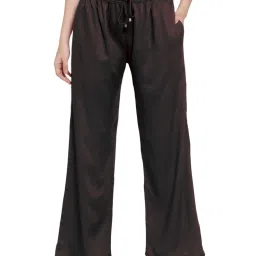 PATRORNA Black Mid Rise Regular Fit Modern Palazzos image 1