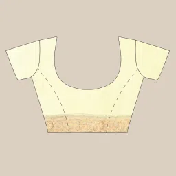 Kalakari India Lime Green Printed Saree With Unstitched Blouse image 3