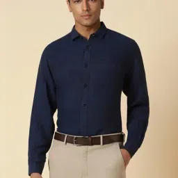 Allen Solly Navy Slim Fit Shirt-picture-20