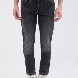 Spykar Charcoal Black Cotton Slim Fit Jeans-picture-14
