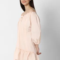 Forever 21 Peach Regular Fit A Line Dress image 3