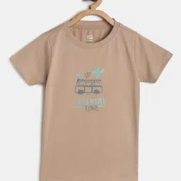 MINIKLUB Kids Beige Printed T-SHirt image 1