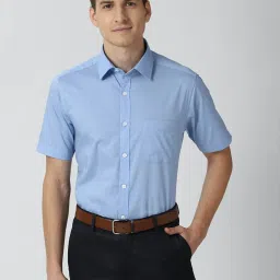 Peter England Blue Regular Fit Shirt image 1