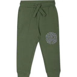 U.S. Polo Assn. Kids Green Solid Joggers image 1