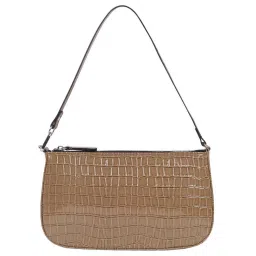 BELWABA Beige Textured Small Shoulder Bag image 1