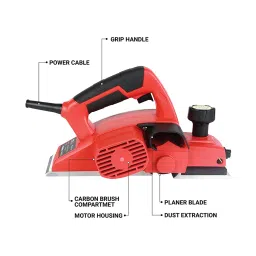 iBELL 580W 16500 RPM Electric Hand Planer (Red/ Black) image 3